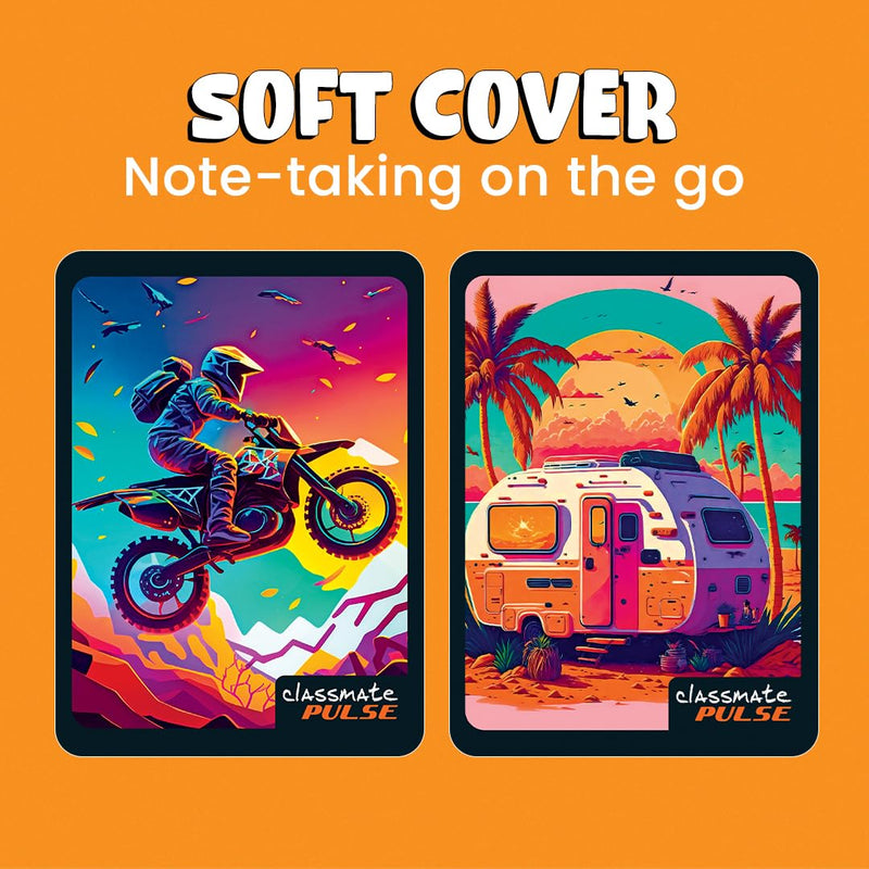 Classmate Pulse Single Subject Spiral Notebook | Unruled, 200 Pages, 24 cm x 18 cm