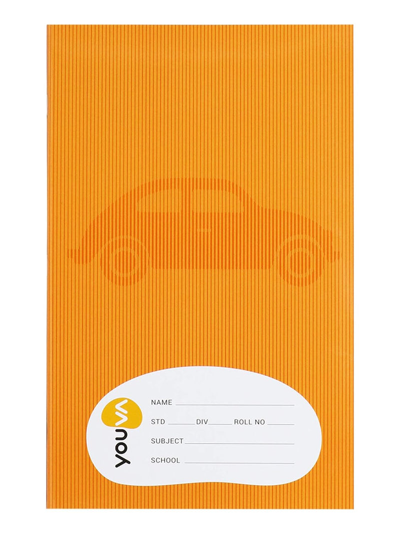 Navneet Youva Brown Cover Soft Bound Long Book - 17 cm x 27 cm, Single Line, 172 Pages, Pack of 12