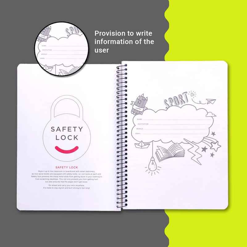 YOUVA Navneet Spiral Long Book - A4, 400 Pages