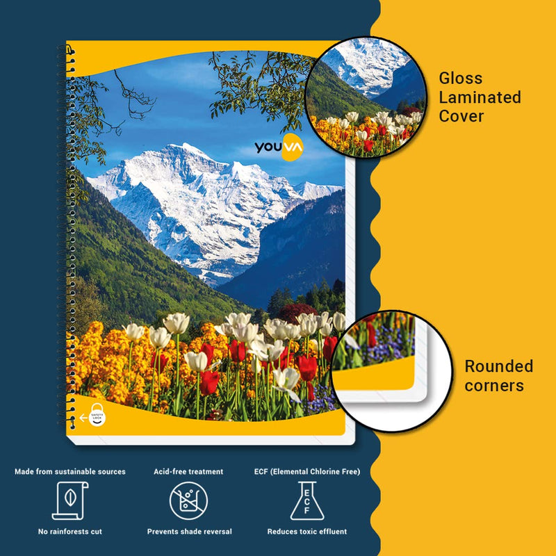 YOUVA Navneet Spiral Long Book - A4, 400 Pages