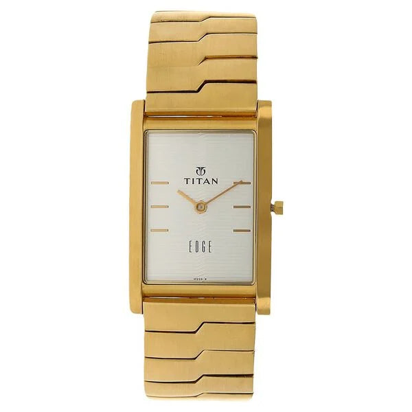 Titan Quartz Analog Silver Dial Stainless Steel Strap Watch for Men