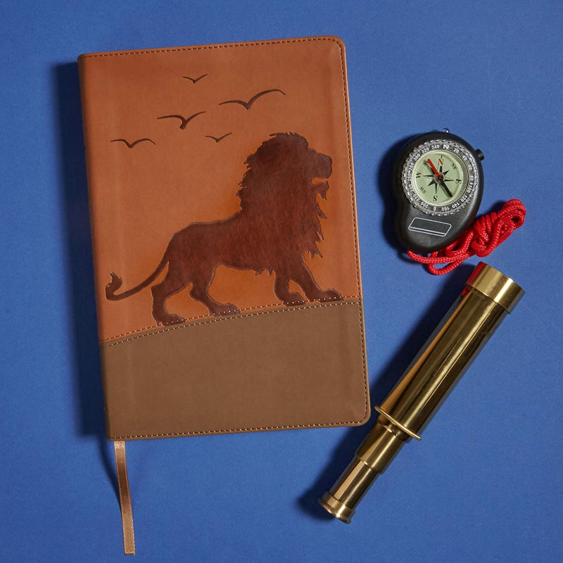 Holy Bible: King James Version, One Big Story Bible, Brown Lion LeatherTouch Imitation Leather by Holman Bible Publishers