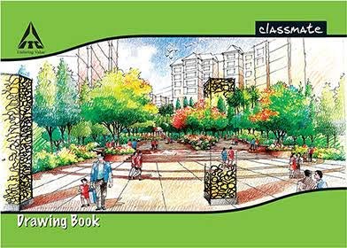 Classmate GSM Classmate A4 Drawing Book with 40 Pages (White, 332) Pack of 3 Visit the Classmate Store