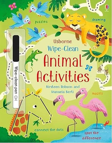 Wipe Clean Animal Activities by Kirsteen Robson in Paperback