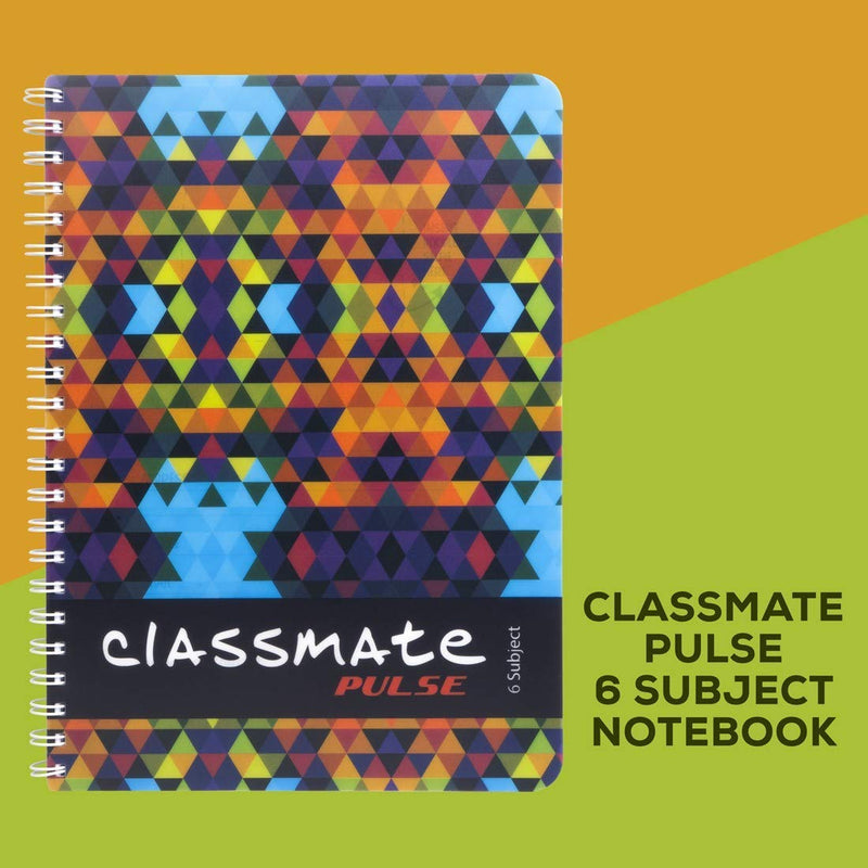 Classmate Pulse 6 Subject Spiral Notebook - Pack of 1