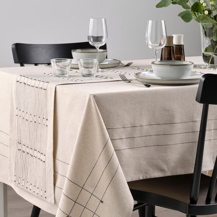 IKEA VARARV Table-runner, dark grey/natural, 35x150 cm (14x59 ")