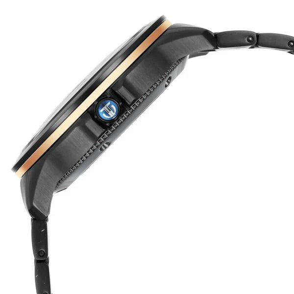 Titan Automatic Black Dial Stainless Steel Strap Watch for Men