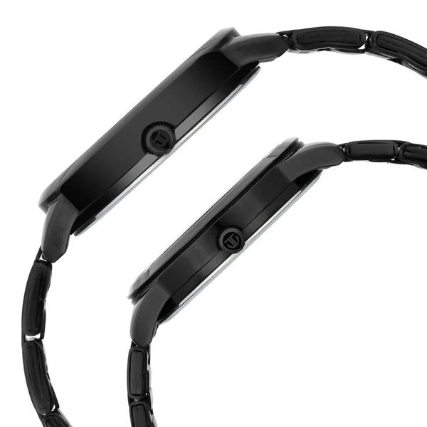 Titan Bandhan Anthracite Dial Analog with Date Stainless Steel Strap Watch for Couple