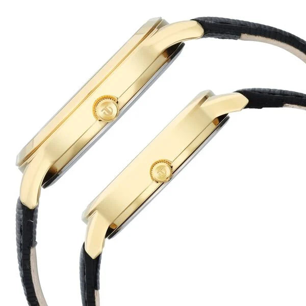 Titan Bandhan Anthracite Dial Analog Leather Strap Watch for Couple