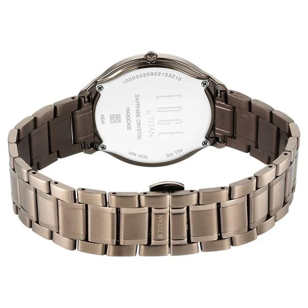 Titan Edge Baseline Grey Dial Analog Stainless Steel Strap watch for Men