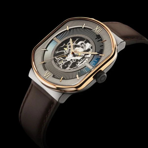 Titan Techno Beats Anthracite Dial Automatic Leather Strap watch for Men