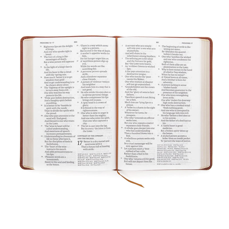 NASB Super Giant Print Reference Bible, Burnt Sienna Leather touch  by Holman Publishers