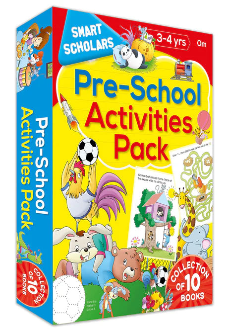 Smart Scholars Pre-School Fun-Filled Activity Books (Set Of 10 Books) by Om Books Editorial Team in Paperback