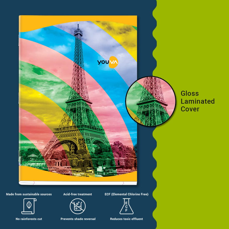 Navneet YOUVA Soft Bound Long Book - A4, 172 Pages (Pack of 6)