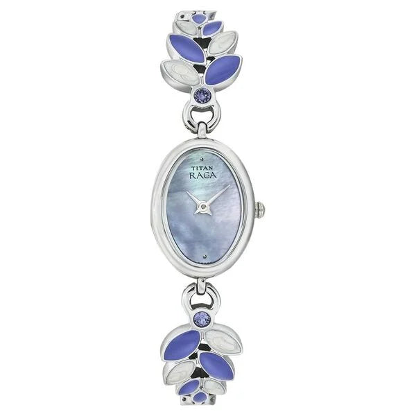 Titan Raga Mother of Pearl Dial Women Watch With Metal Strap