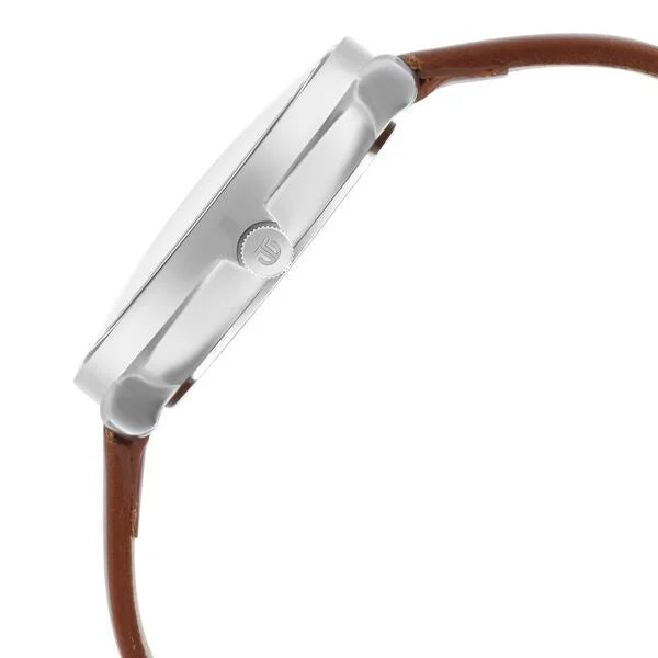 Titan Women's Svelte White: Multi-Function Watch Leather Strap