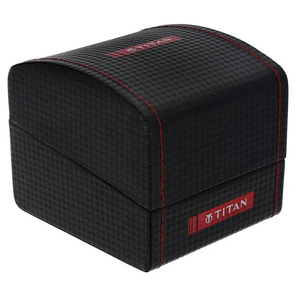 Titan Neo Quartz Multifunction White Dial Leather Strap Watch for Women