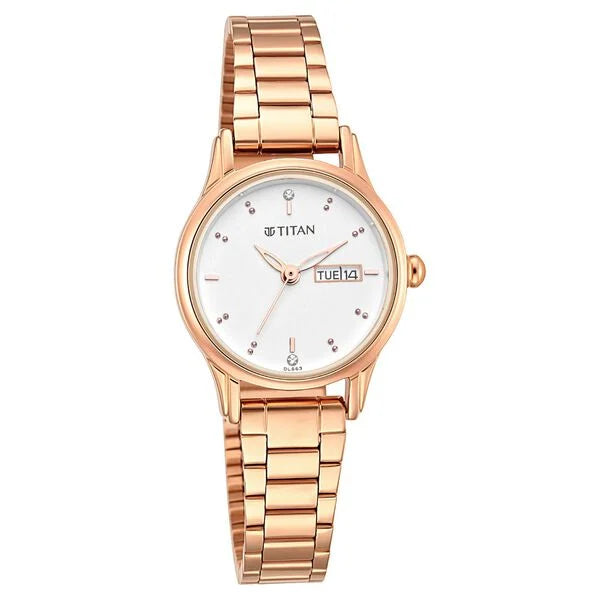 Titan Women's Lagan Watch: Rose Gold Accents & Refined Elegance