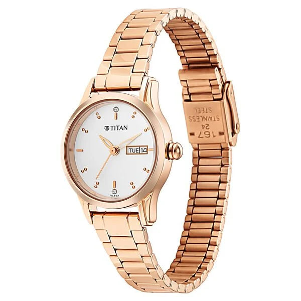 Titan Women's Lagan Watch: Rose Gold Accents & Refined Elegance