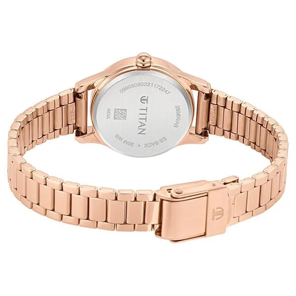 Titan Women's Lagan Watch: Rose Gold Accents & Refined Elegance