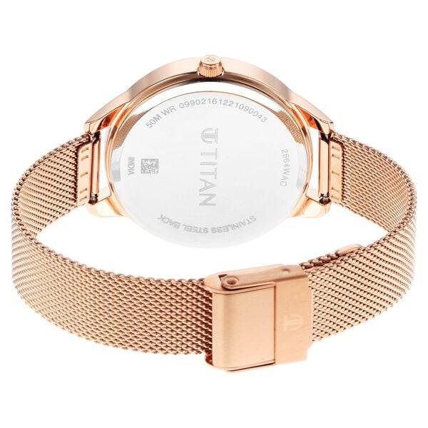 Titan Purple Glam It Up Multicoloured Dial Stainless Steel Strap Watch for Women