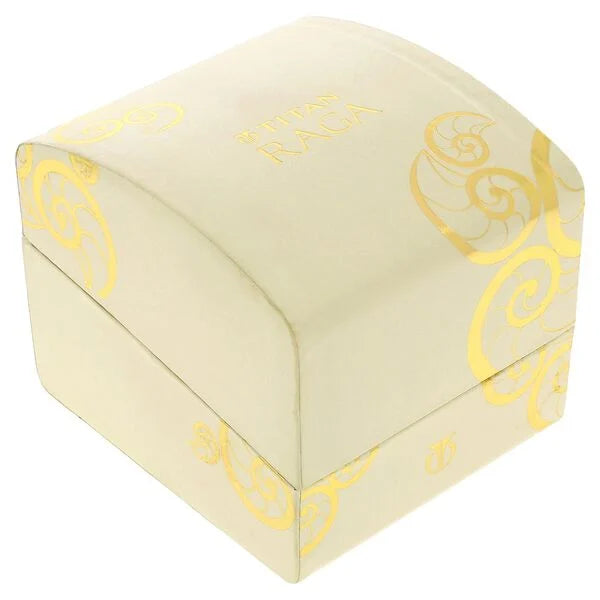 Titan Raga Viva Quartz Analog with Date White Dial Women Watch With Leather Strap