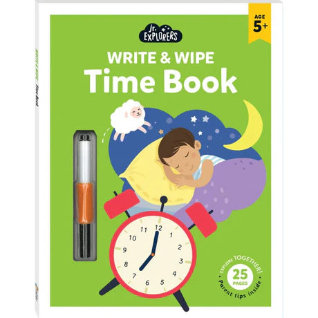 Junior Explorers Write And Wipe: Time Book by Hinkler in Paperback