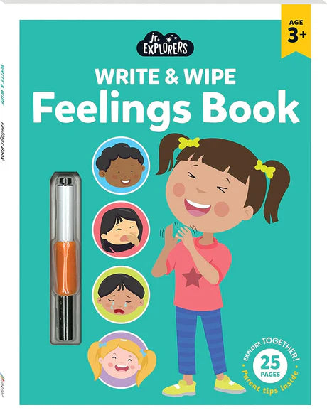Junior Explorers Write And Wipe: Feelings Book by Hinkler in Paperback