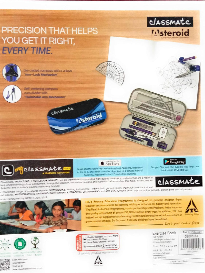 Classmate PRACTICAL BOOK - BIOLOGY - 265 X 215 mm, 108 Pages, Single line/blank(standard) Visit the Classmate Store