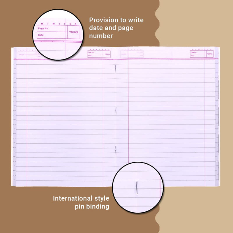 Navneet YOUVA Soft Bound Long Book - A4, 228 Pages (Pack of 6)