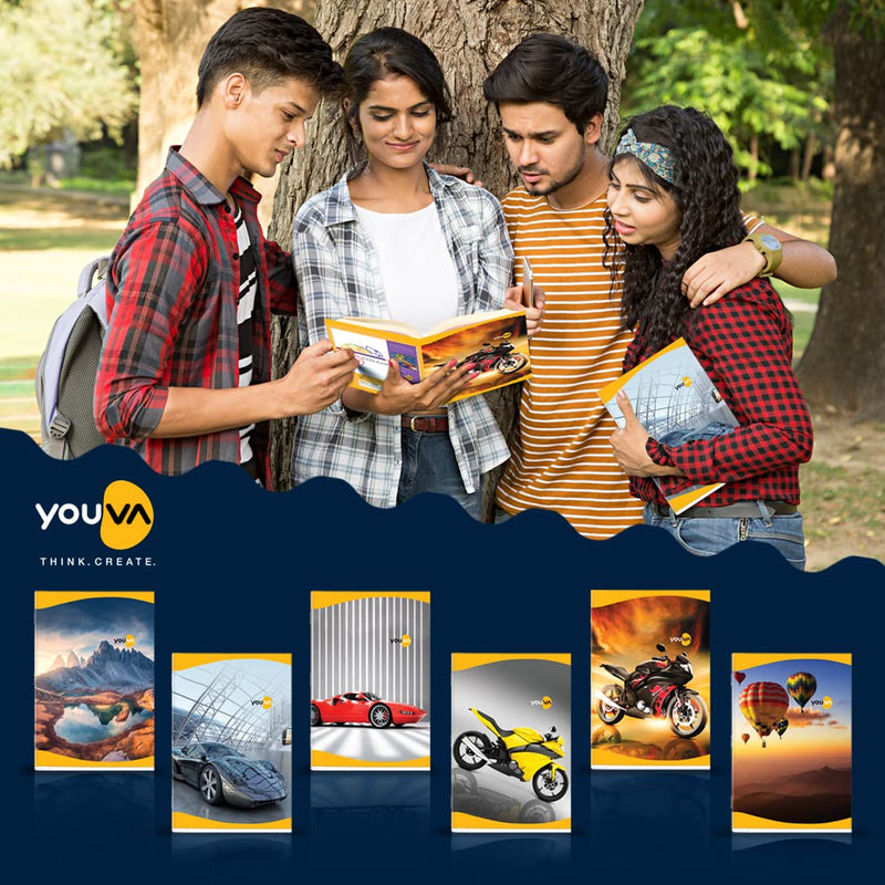 Navneet YOUVA Soft Bound Long Book - A4, 228 Pages (Pack of 6)