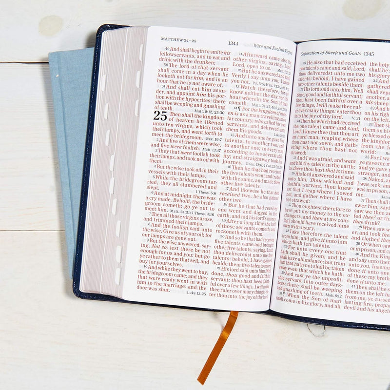 KJV Large Print Personal Size Reference Bible, Navy by Holman Bible