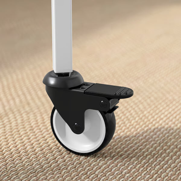 IKEA ELLOVEN Whiteboard/noticeboard with castors, white, 70x180 cm (27 1/2x70 7/8 ")