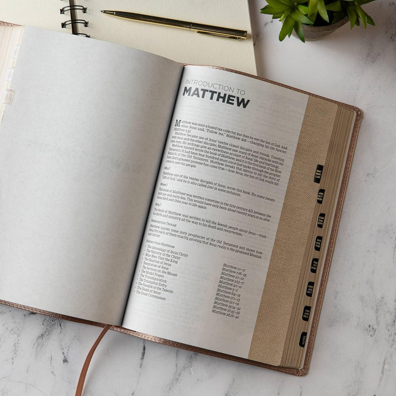 KJV Essential Teen Study Bible – Rose Gold, Leathertouch by Holman Bible Publishers