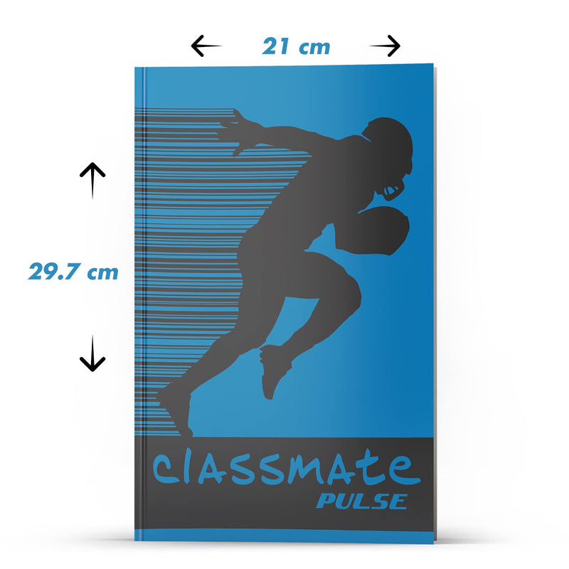 Classmate Pulse PP Cover Longbooks,A4 size, Unruled,140 Pages (Pack of 6) Visit the Classmate Store