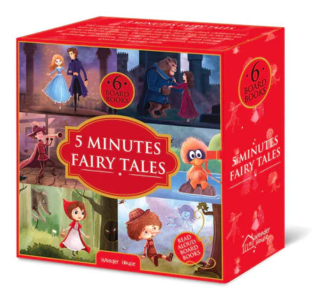 5 Minutes Fairy Tales Bookset: Giftset Of 6 Board Books For Children (Abridged And Retold) by Wonder House Books in Board book