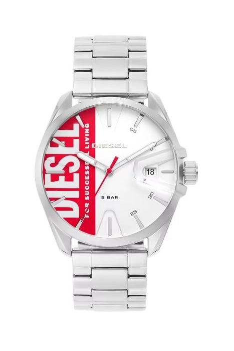 Diesel 44mm MS9 watch silver novelty DZ1992I