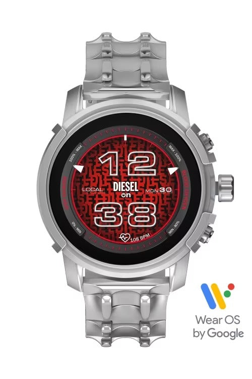 Diesel Gen 6 Griffed Silver Smartwatch DZT2040