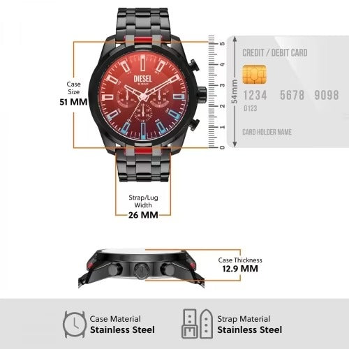 Diesel Split Black Watch DZ4589