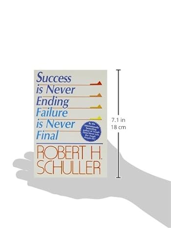 SUCCESS IS NEVER ENDING FAILURE IS NEVER FINAL, ROBERT H SCHULLER by Robert H Schuller