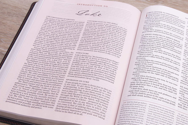 KJV Spurgeon Study Bible, Black Genuine Leather by Holman Bible Staff