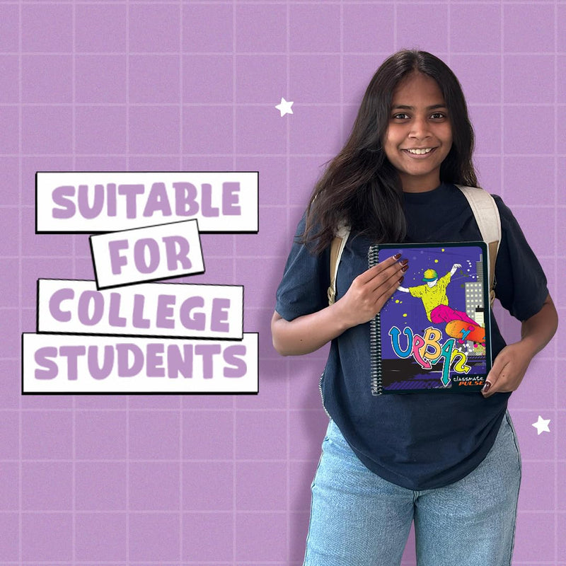 Classmate Pulse Single Subject Spiral Notebook - Pack of 1