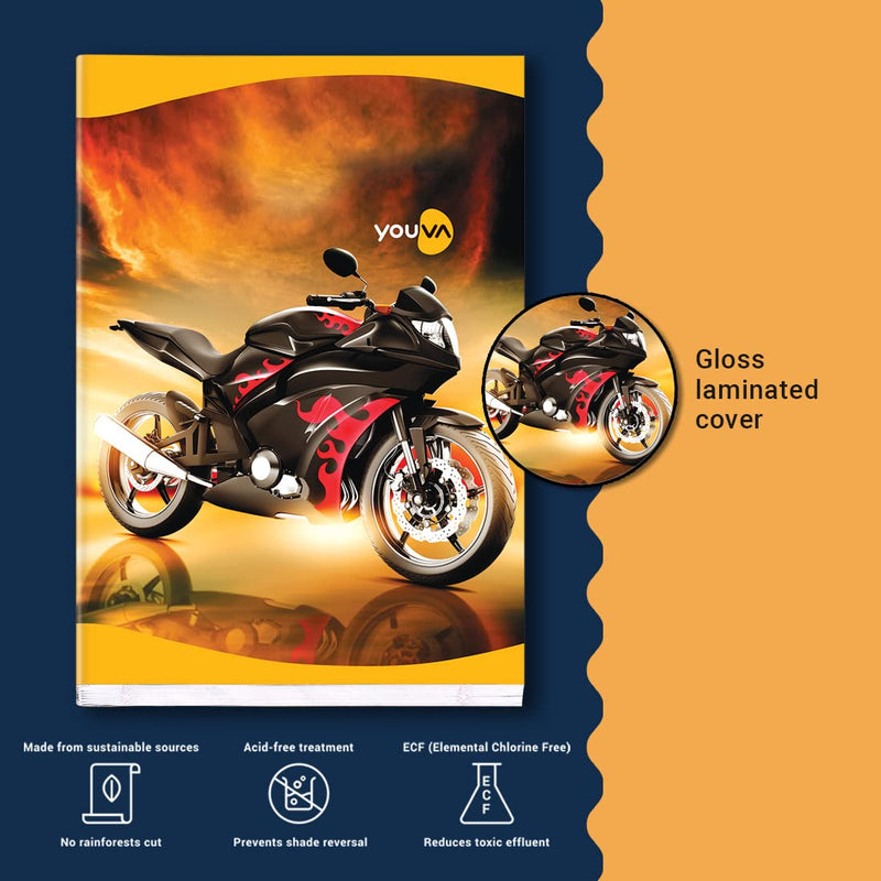 Navneet YOUVA Soft Bound Long Book - A4, 276 Pages (Pack of 6)