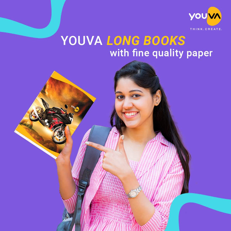Navneet YOUVA Soft Bound Long Book - A4, 276 Pages (Pack of 6)