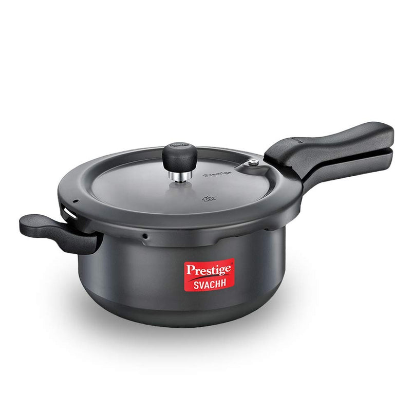 Prestige svachh 5 l sr pressure pan with deep lid for spillage control outer lid aluminium black
