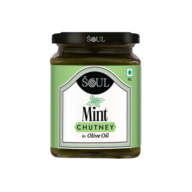 Soul Mint Chutney in Olive Oil 270 Grams - Refreshing Blend for Vibrant Flavors