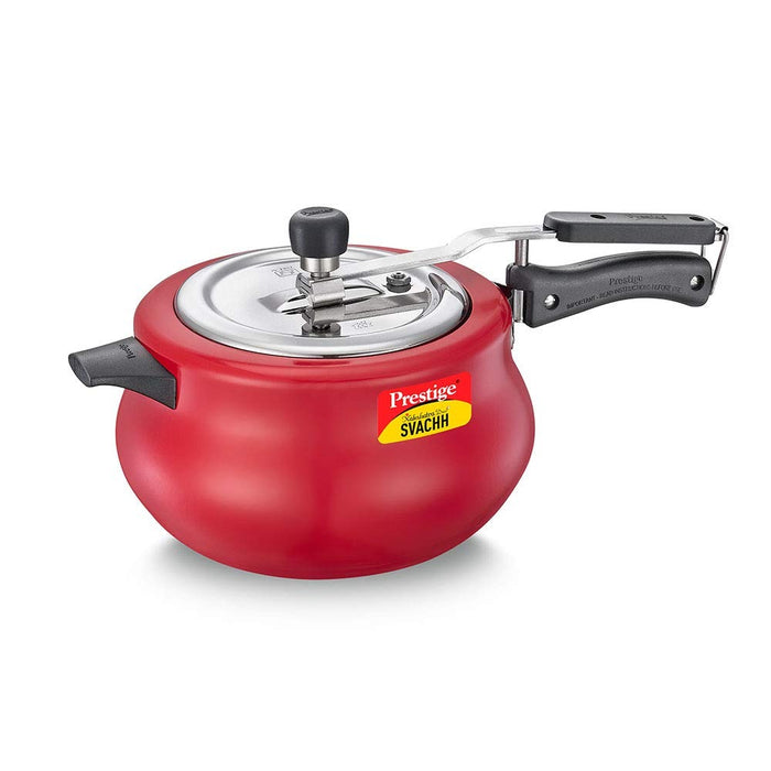 Prestige Svachh, 10753, 5 L, Nakshatra Duo Red Handi, With Deep Lid For Spillage Control, Aluminium, Inner Lid, 5 Liter | Eachdaykart