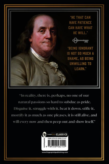 The Autobiography Of Benjamin Franklin (Deluxe Hardbound Edition) by Benjamin Franklin in Hardcover