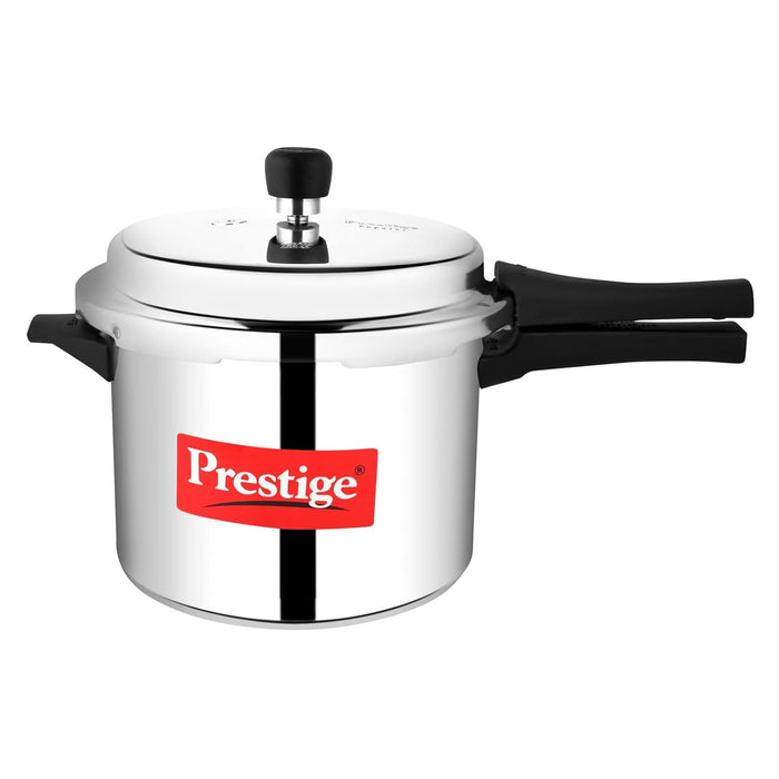 Prestige Popular Virgin Aluminium Precision Weight Valve Outer Lid Pressure Cooker, 5 L (Silver, 5 liters) | Eachdaykart