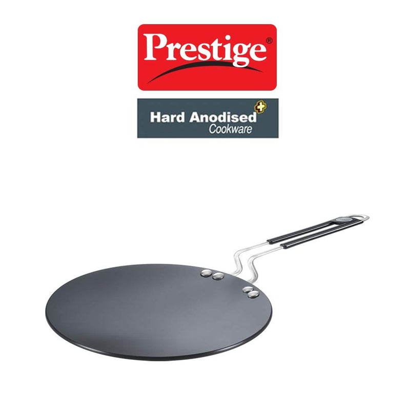 Prestige Harteloxiertes Plus Roti/Chapati Tawa (Aluminium) | Breite Basis mit 26,5 cm 